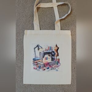 Colorful Sewing Machine Canvas Bag